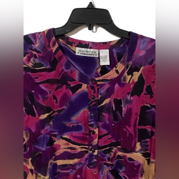 Women’s Half Sleeve Button Blouse Size Large - Picture 4 of 10